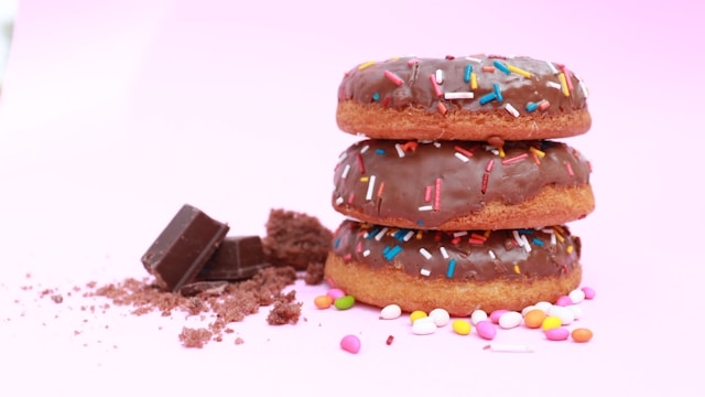チョコレートドーナツの画像