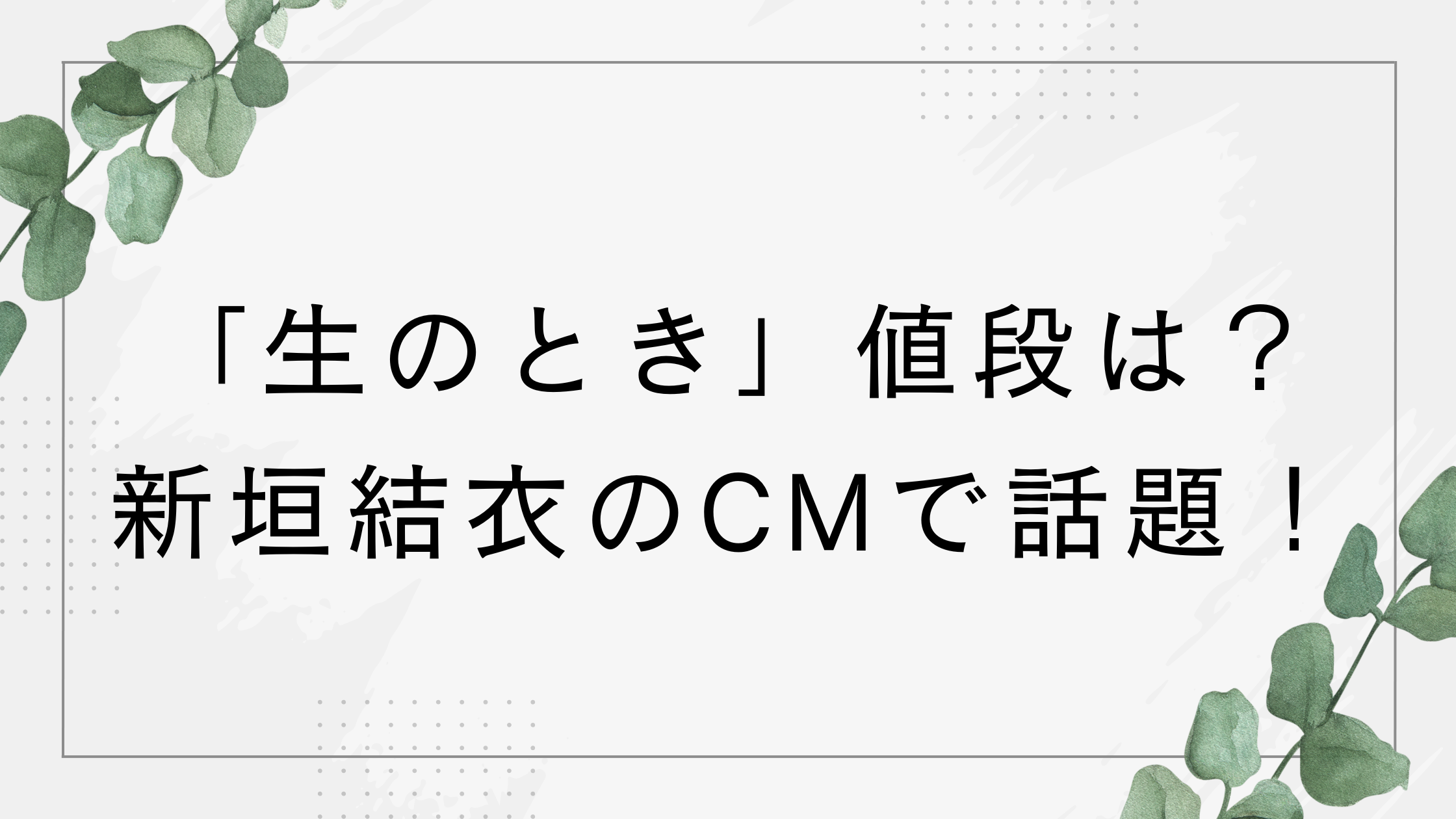 生のときの値段はいくら？お高いチョコ？新垣結衣のCMで話題！