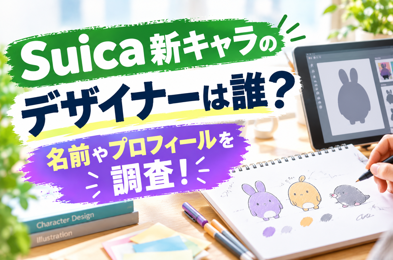 【Suica】新キャラのデザイナーは誰？名前やプロフィールを調査！