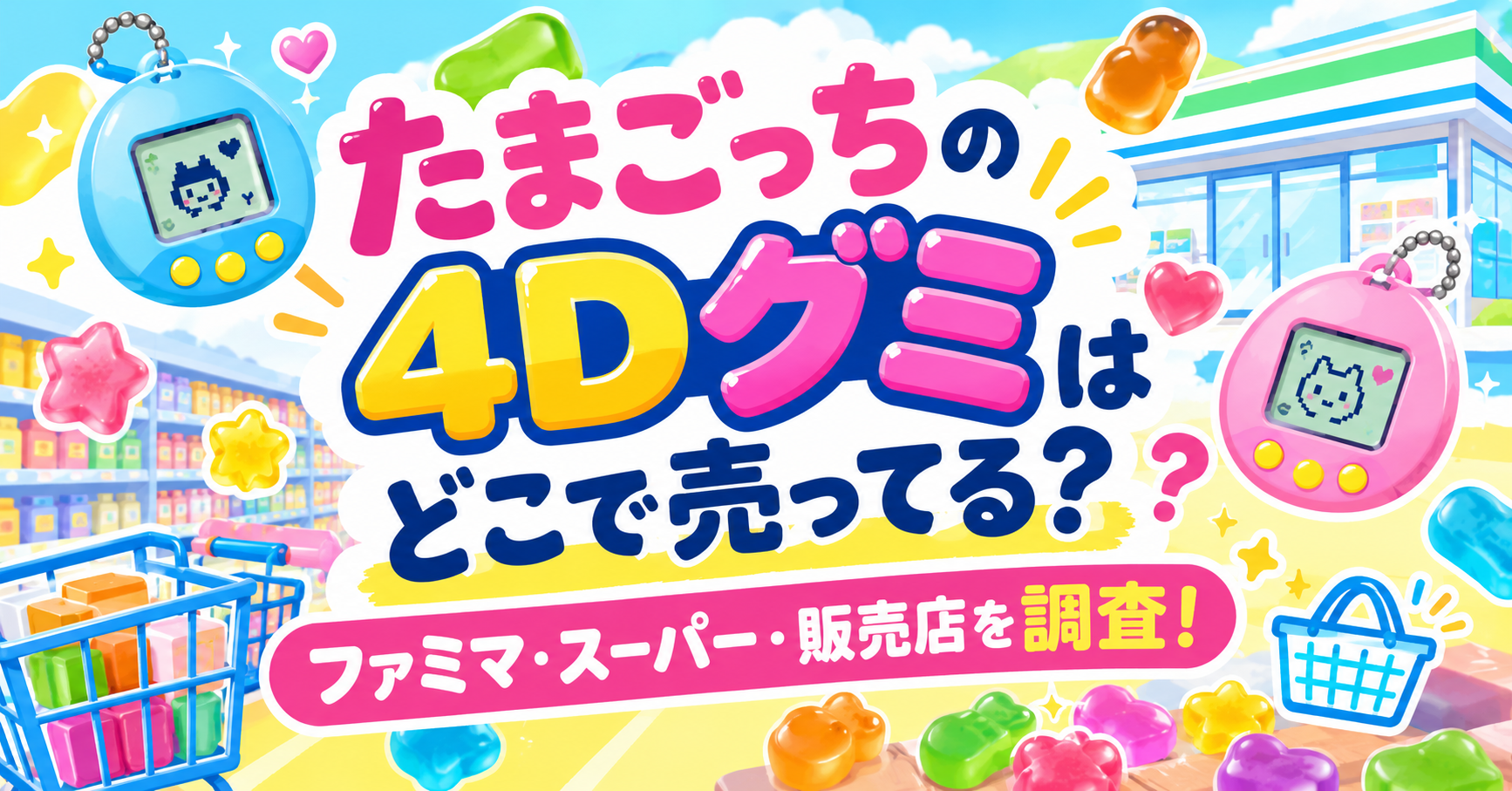 たまごっちの4Dグミはどこで売ってる？ファミマやスーパー・販売店を調査！