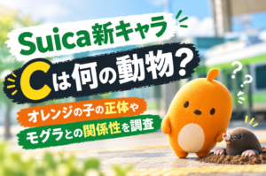 Suica新キャラCは何の動物？オレンジの子の正体やモグラとの関係性を調査