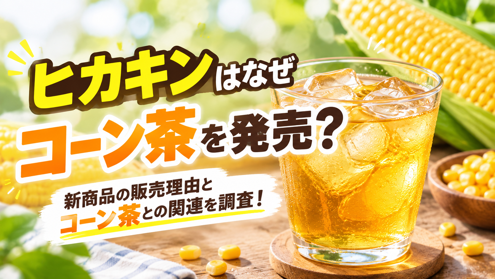 ヒカキンはなぜコーン茶を発売?新商品の販売理由と鬼茶との関連を調査!